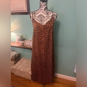 ‘See You Monday’ leopard slip dress Medium